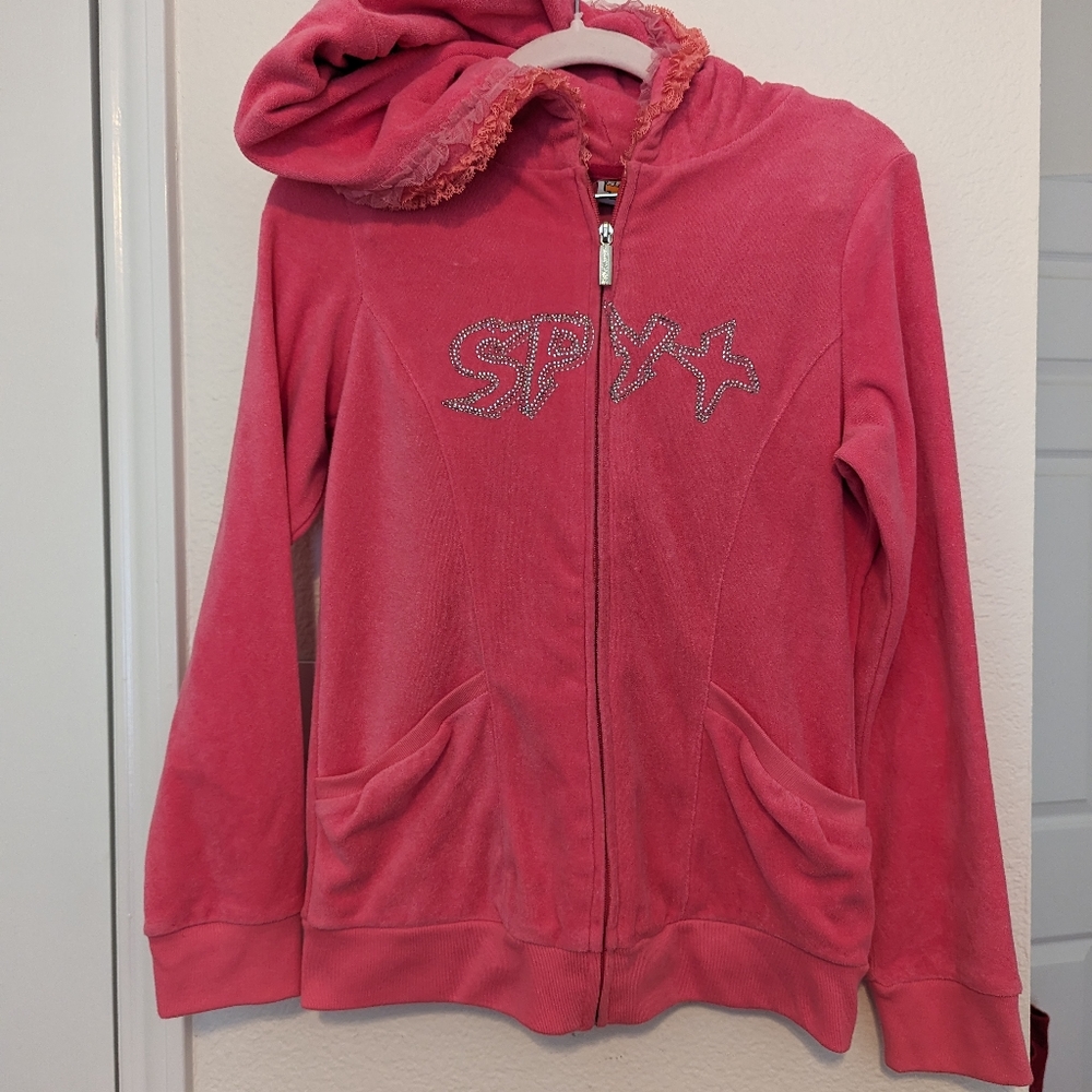 Pink zip up hoodie